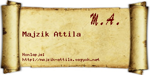 Majzik Attila névjegykártya